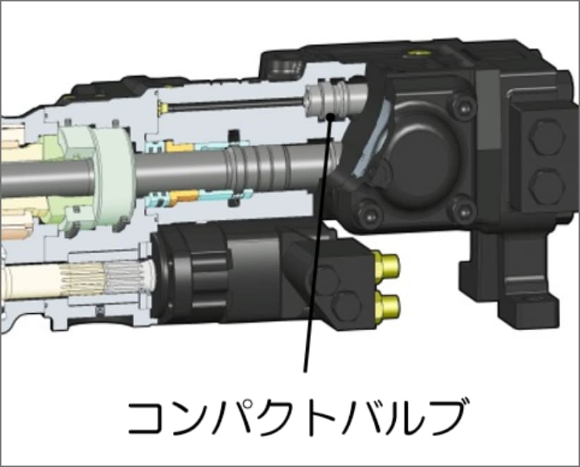 バルブのコンパクト化